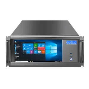 OEM 5U 19 Inch Rack Mount Industrial Server Case with 13.3″ LCD Touch HD Screen ATX Server Chassis with Fan Stock