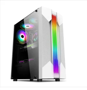 OEM Computer Case with Air Cooler and Power Supply, ATX Gaming PC Case