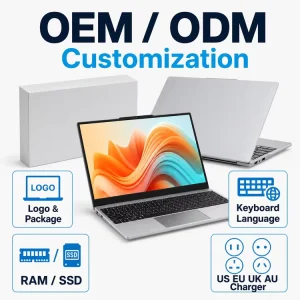 OEM Custom 14.1 Inch AMD Ryzen 5 3500U Laptop Windows 11 Pro Fingerprint RJ45 LAN Port Business Laptop