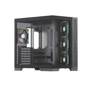 OEM Custom ATX Gaming Desktop Computer Case Mid Tower Dual Tempered Glass Personalized PC Computer Cabinet