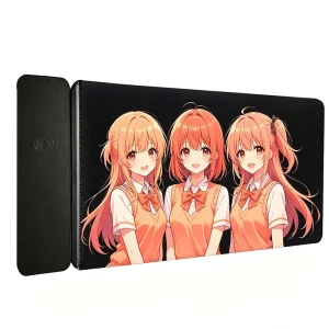 OEM Custom Large Gaming Mouse Mat Strong Magnetic Absorption Rubber Wireless Charging Mouse Pad