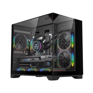 OEM Custom Micro-ATX Gaming PC Case Tempered Glass Mid Tower Three-Sided Tempered Glass