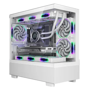 OEM Custom Mini ITX Micro ATX Computer Case Dual Tempered Glass Panel Full View Gaming Case Factory Supply
