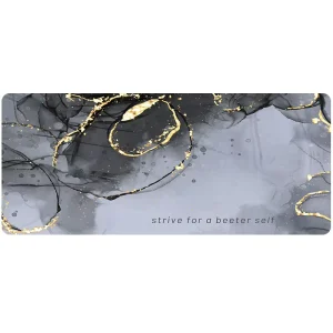 OEM Factory Cartoon Marble Patterned Rectangular Gaming Mouse Pad Custom Printed Waterproof Leather Mouse Pads for Office Stock