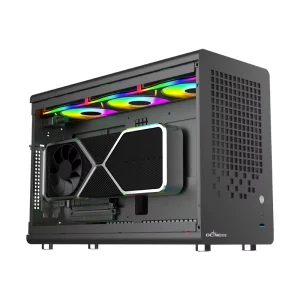 OEM Factory Direct Quality Guaranteed ITX MATX Mid Tower Desktop Case Multi Color Transparent Side Portable Aluminum Alloy Fan
