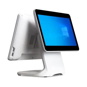 OEM Factory Dual 15.6 Inch Screen All in One Computer With Customer Display I5 CPU Cash Machine for POS Supermarket White Black