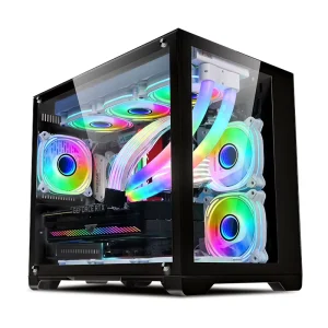 OEM Factory Gaming PC Desktop Computer M ATX ITX RGB Case With Screen