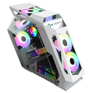 OEM Factory Irregular PC Gamer CPU Tower M ATX ITX RGB Gaming Computer Case With Fan