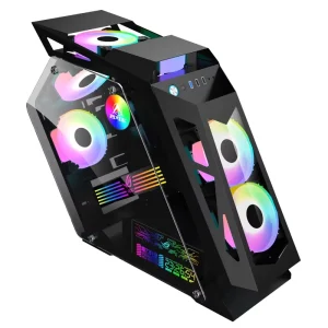 OEM Factory Tempered Glass PC Gamer CPU Tower M ATX ITX RGB Computer Case With RGB Fan