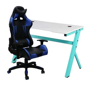 OEM Home Black Ergonomic Gaming Computer Desk with Metal Frame and Z-shaped Legs