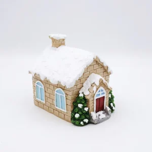 OEM LFGB Certified Christmas Ornament Mini 3D Model Statue Custom Resin Craft Christmas Village Hanging Miniature