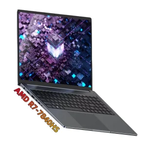 OEM Logo AMD Ryzen R7 8845HS Radeon 780M Graphics Card 5800mAh Fingerprint Unlock Dual Type C WIFI6 BT5.2 Gaming Laptop