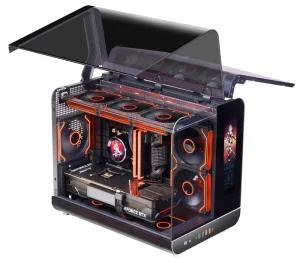 OEM Mid Tower Gaming PC Case Aluminum Alloy MATX Desktop Computer Chassis with Tempered Glass Side Panel Window