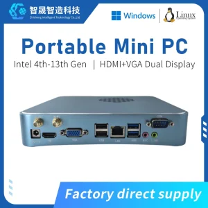 OEM Mini PC Intel i5-6200U/7200U/8250U DDR4 8GB SSD 4K Business Desktop Computer Windows/Linux