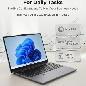 OEM ODM 15.6 inch N95 Processor with Type C and HDMI Interfaces 60Hz Refresh Rate Windows 10 Windows 11 System a Business Laptop