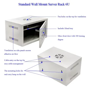 OEM ODM 19 inch 6U 9U 12U Wall Mounted Data Center Server Rack SPCC Steel Network Cabinet in Stock