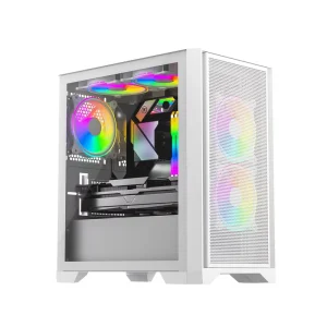 OEM ODM CPU RGB Mid Tower PC Case Slide Glass Window Steel Construction MicroATX Mini ITX Support Gaming PC 240mm Water Cooling