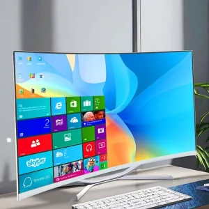 OEM ODM Factory All in One Computer Slim for Gaming Curved Screen Monitor Aio Pc Core I3i5i7 CPU DDR4 SSD 512GB All in one Pc