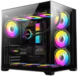 OEM ODM Wankang Professional Factory ATX Mid Tower Steel Desktop Computer Case ITX Form Factor Sea View Room Gaming Office Use