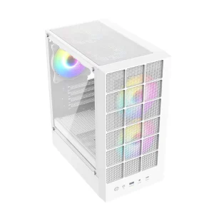 OEM ODM White Micro ATX PC Case with Mesh Panel