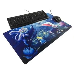 OEM Personalizable Custom Logo Rubber Bottom Polyester Fabric Multiple Thickness Options Extended Gaming Mouse Pad in Stock