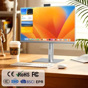 OEM Professional 23.8″ Core I3 i5 i7 i9 Dual Core AIO Desktop PC with 8GB LCD Display for Office Barebones All in One Computer