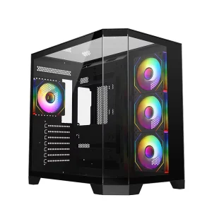 OEM Tempered Glass PC Case Crystal Clear Gaming Desktop Chassis