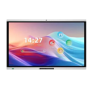 OPS PC 86 Inch 4K UHD All in One Touchscreen Smart Board Interactive Whiteboard Flat Panel Android 14 IO Ports