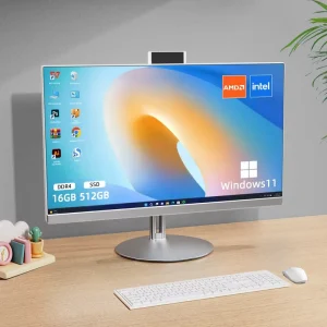 Office Home All in One Desktop Computer 23.8 Inch Intel Core I5 11th Gen 8GB DDR4 RAM Windows 10 SSD HDD Storage