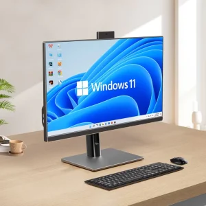 Office Home Use Brightness Adjustable Height WiFi All in One PC Intel Core I3 4th Gen Wide Screen LCD Gaming Desktop 4GB 32GB RAM SSD
