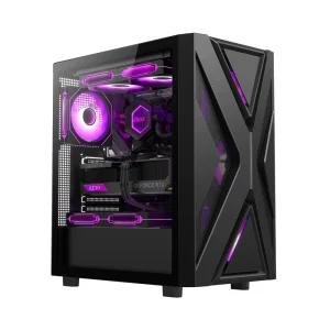P30 Micro Gaming Computer Case Tempered Glass Side Panel Bottom PSU Position USB 3.0 Mesh Front Audio Ports