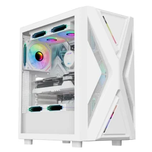 P30 Mid Tower Computer Case Side Clear View ATX Motherboard Gaming PC Cabinet Office Case