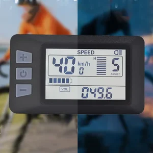 P3H EBike LCD Display Cycling Computer with USB Charging IP65 Waterproof Handlebar Mount for Road Bikes