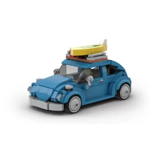 PB8805 MOC Mini Beetle Camping Car Model Building Block Set Small Particle Toy