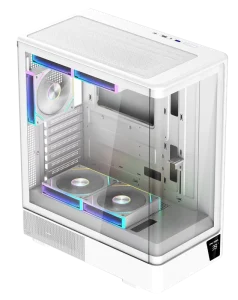 PC Case with Fans Temperature Display 270 Panoramic Design 240mm Water Cooling 360mm GPU ATX Gaming Computer Case