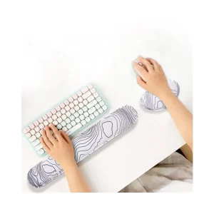PC Gamer Reduced Fringe Speed Desk Mat Gaming Mouse Pad with Memory Foam Wrist Rest Ergonomic Keyboard Support Office Use Stock
