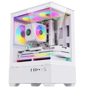 PC Gaming Computer Chassis with Copper Aluminum Heatsink and Water Cooling