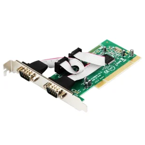 PCIe 2-Port RS232 Serial Card for Industrial Computers DB9 COM Port Controller Adapter Compatible with Windows 11