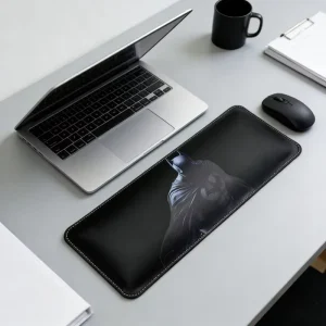PU Leather Eco Friendly Handmade Mouse Pads Anti Table Mats for Laptops Waterproof Gaming Mouse Pads with Sewn Edges