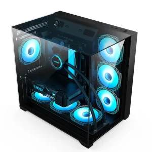 Panoramic ATX Gaming PC Case Desktop PC Cabinet 7 Slots Mid Tower