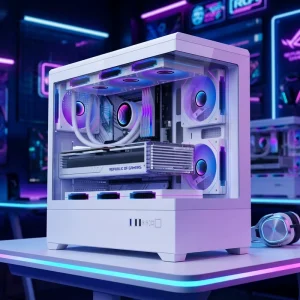 Panoramic Glass PC Case Cube Sea View Room ATX M MATX Gaming Computer Chassis Premium Desktop CPU Cabinet