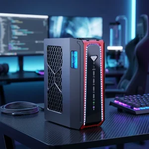 Partaker Mini PC Liquid Cooled 14th Gen Core I9 14900F Desktop Computer RTX5070 12G 8K 1*HDMI 3*Display Port Optical