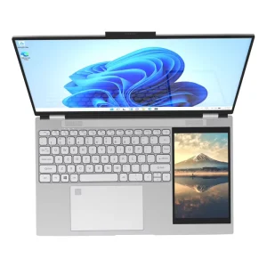 Personal and Home Laptops Intel N100 Dual Screen Laptop Win11 Touch Screen 15.6inch + 7 Inch Computer Student Business Laptops
