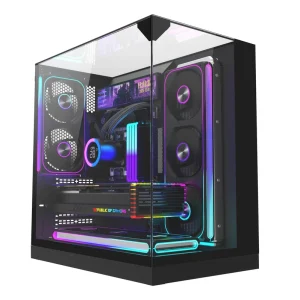Pillarless Triple Pane Glass View ATX Mid Tower CPU Cabinet Gaming Rgb Fan Pc Gamer Towers Gaming Casing Computer Case