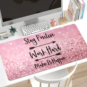 Pink Flash Wind Eco friendly Non slip Waterproof Gaming Mousepad Rectangular XXL Large in Stock