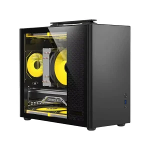 Portable Mid Tower Metal Panel TG Glass Computer PC Micro ATX Motherboard Case