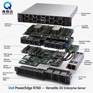 PowerEdge R760 2U Intel Xeon Rack Server with GPU Customizable Storage & NAS AI 3 Year Warranty