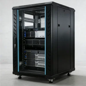 Price 18U Black Disassembled Network Cabinet 19″ Server Rack Flat Pack in Stock for Easy Shipping and Low Cost