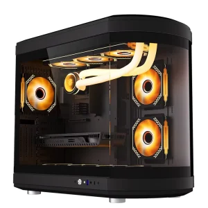 Price COOLMOON Low MOQ Hot Selling Computer Case OEM High Quality Desktop Case Tempered Glass Case PC Gaming