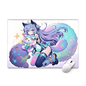 Professional Esports Mouse Pad Girl Anime Customized Smooth Glass Gaming Laptop Office Mouse Pads